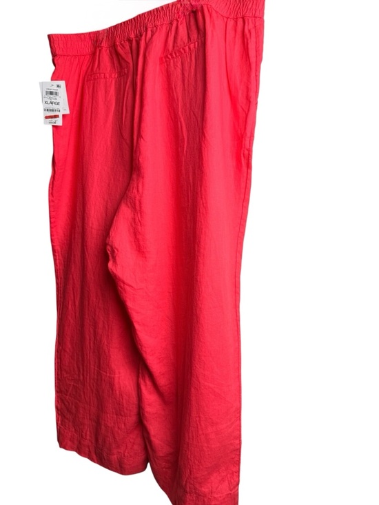 Charter Club Luxury 100% Linen Coral Flash Crop Pants XL NWT - Picture 4 of 6
